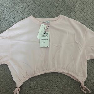 zara light pink tee
